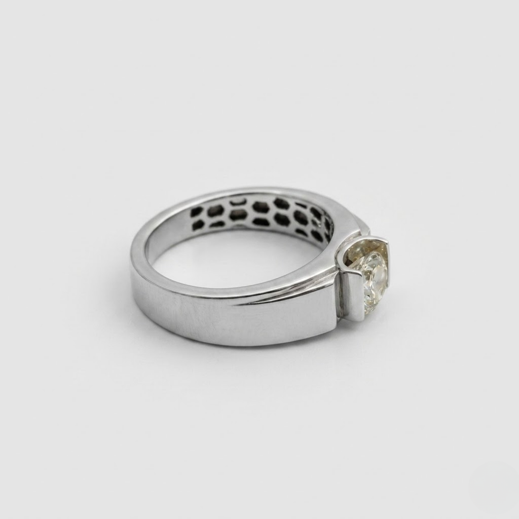 2 Ct. Lab-Grown Diamond Round Cut Solitaire Ring for Men (VS-EF)
