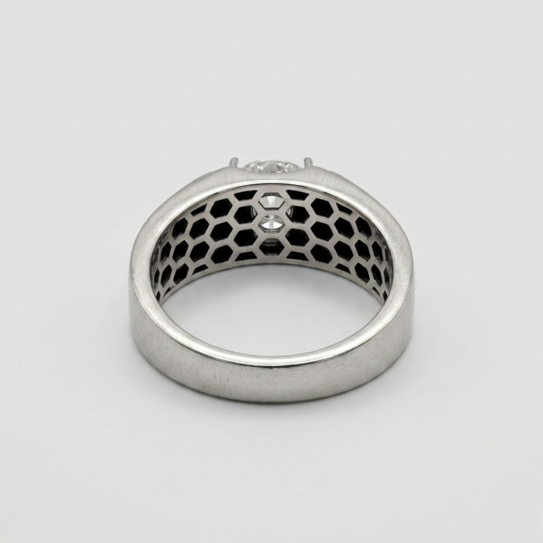 2 Ct. Lab-Grown Diamond Round Cut Solitaire Ring for Men (VS-EF)