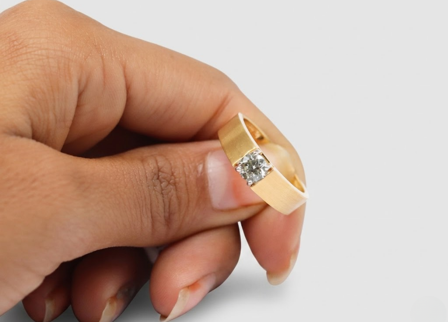 1 Ct. Lab-Grown Diamond Princess-Cut Men’s Ring (VS–EF)
