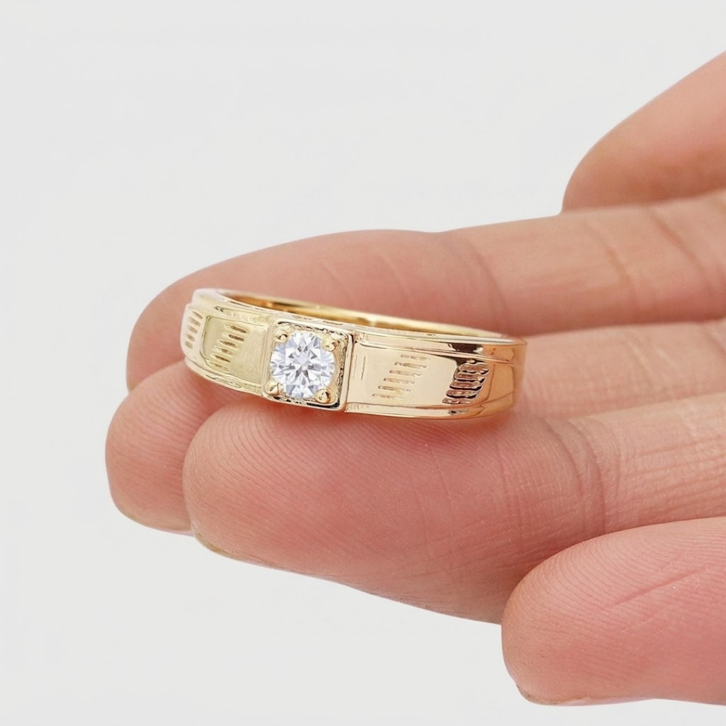 1 Ct. Lab-Grown Diamond Square Bezel Ring (VS-EF)