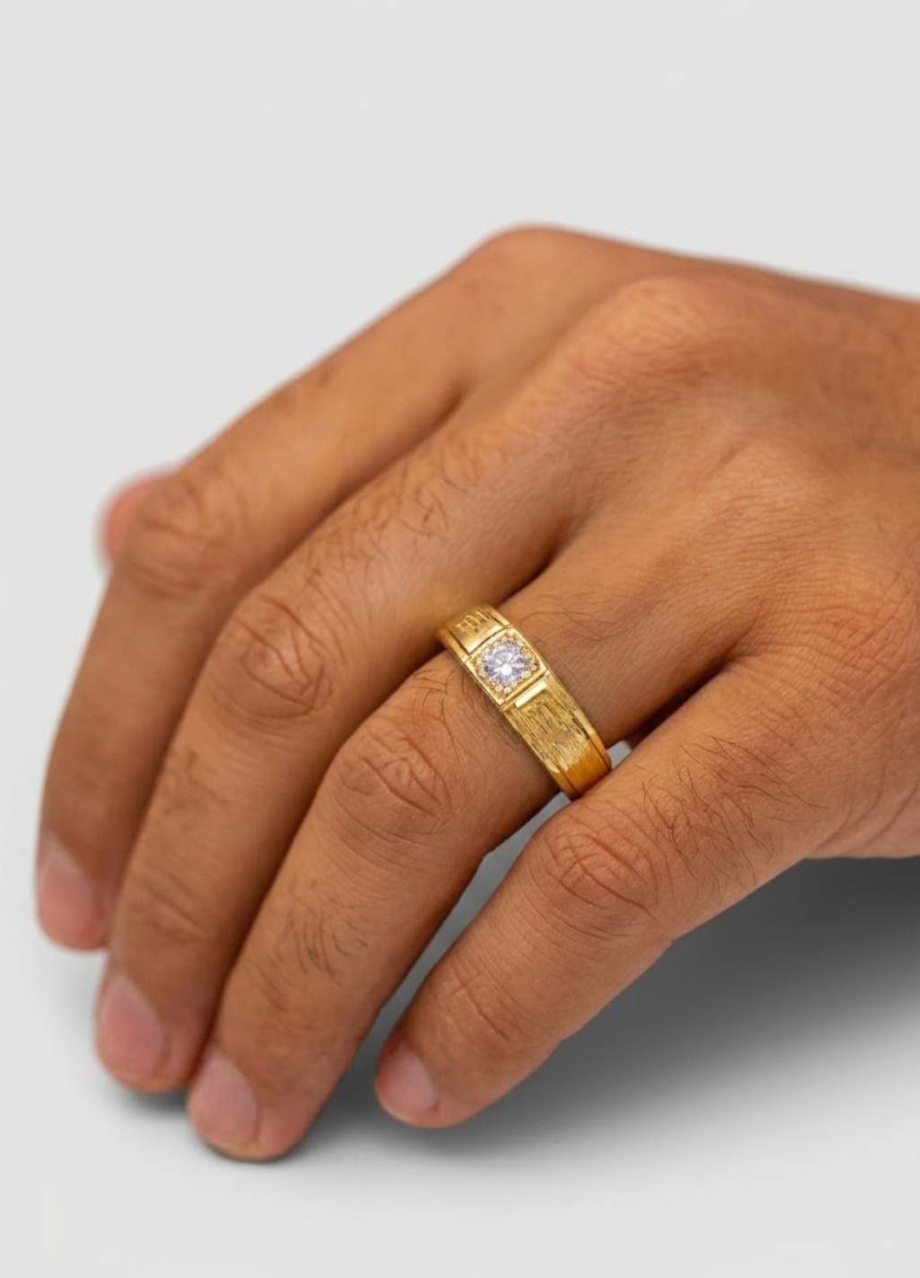 1 Ct. Lab-Grown Diamond Square Bezel Ring (VS-EF)