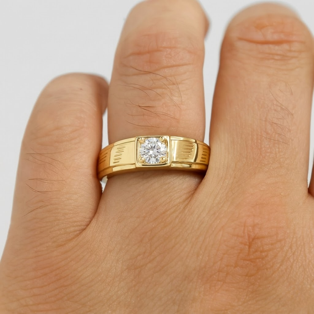 1 Ct. Lab-Grown Diamond Square Bezel Ring (VS-EF)