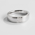 1 Ct. Lab-Grown Diamond Men's Princess Cut Solitaire Ring (VS-EF)