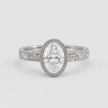 4 Ct. Lab-Grown Diamond Oval Cut Bezel Engagement Ring (VS-EF)