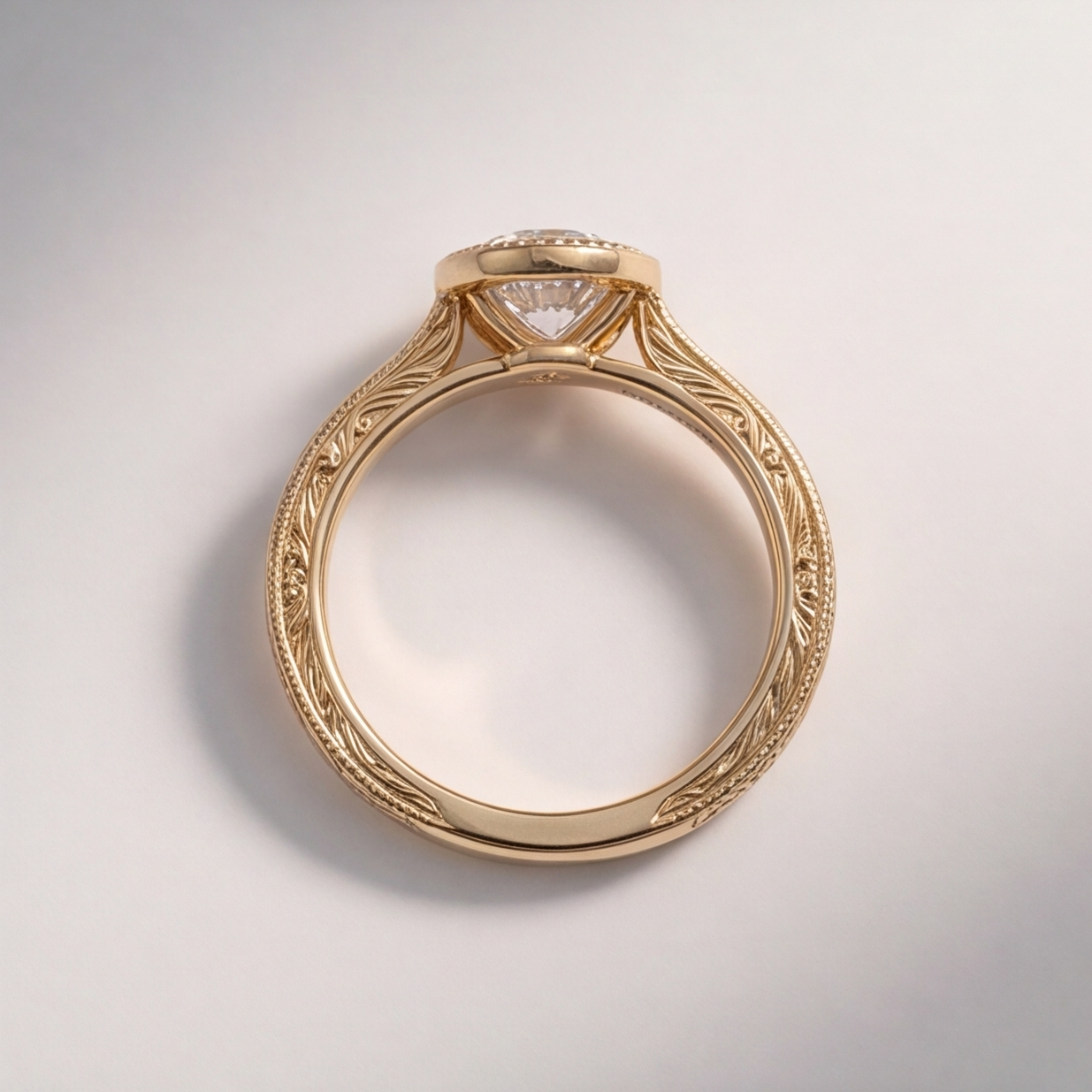 4 Ct. Lab-Grown Diamond Oval Cut Bezel Engagement Ring