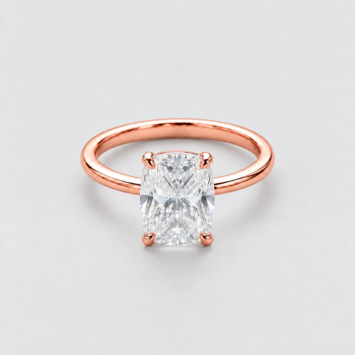2 Ct. Lab-Grown Diamond Cushion Cut Solitaire Ring Prong Setting (VS-EF)