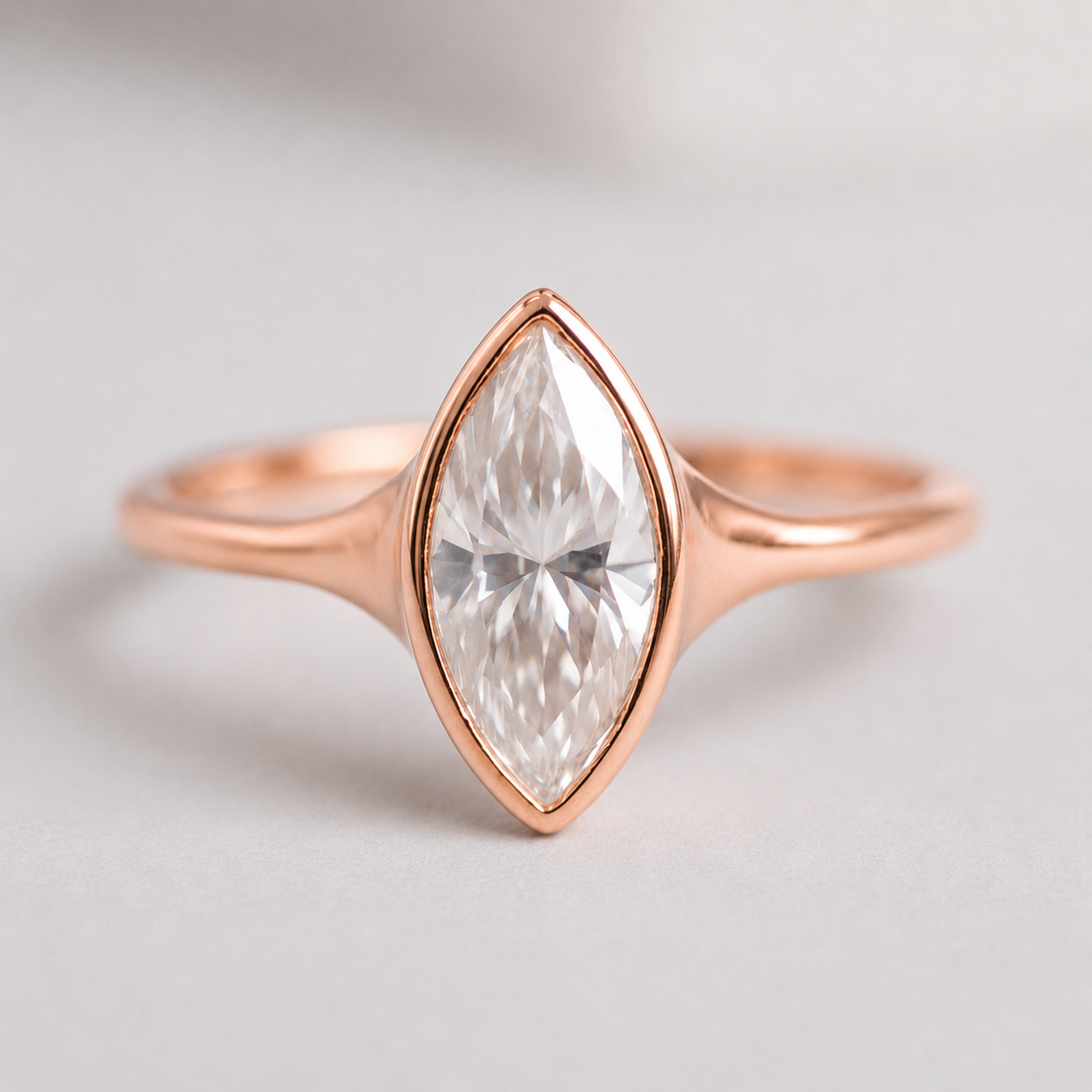 1 Ct. Lab-Grown Diamond Marquise Cut Solitaire Ring (VS-EF)