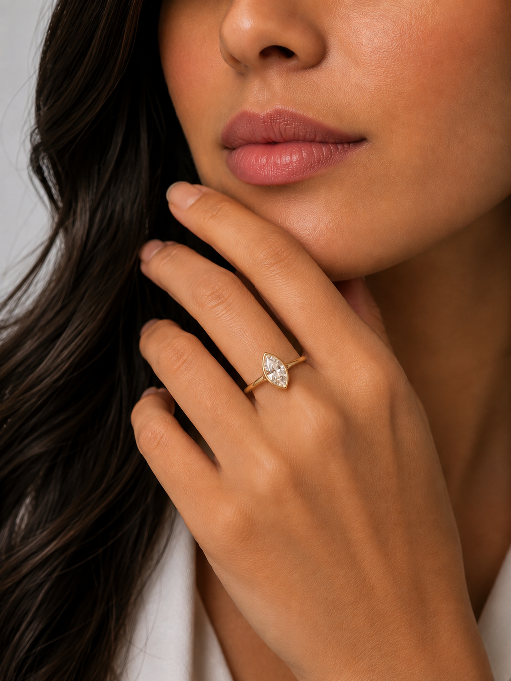 1 Ct. Lab-Grown Diamond Marquise Cut Solitaire Ring (VS-EF)