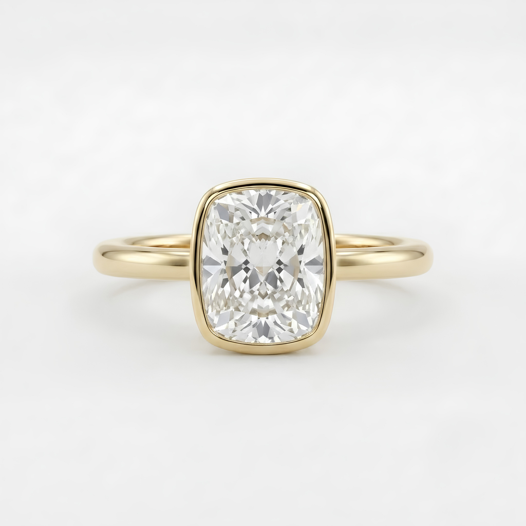 2 Ct. Lab-Grown Diamond Cushion Cut Solitaire Ring