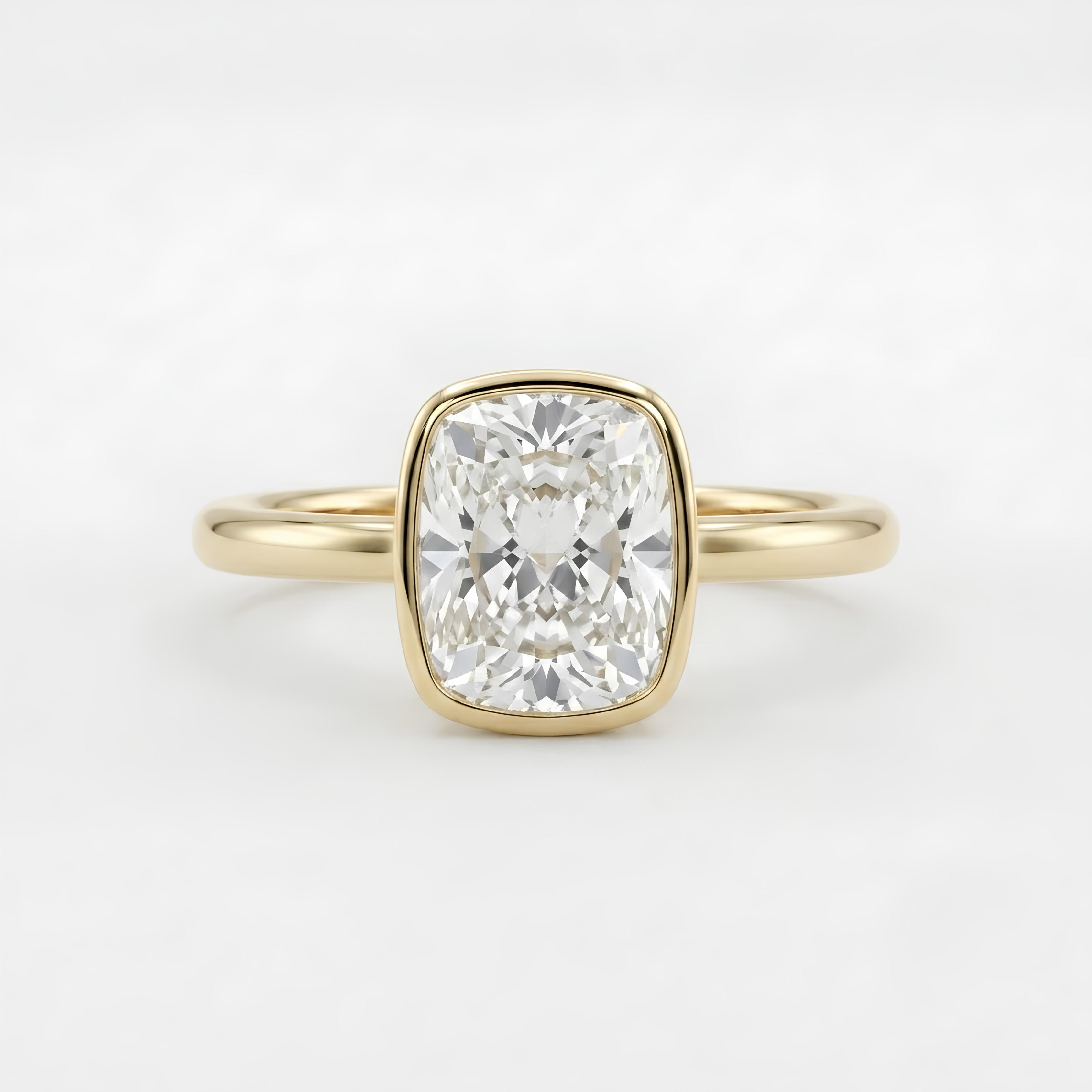 2 Ct. Lab-Grown Diamond Cushion Cut Solitaire Ring