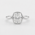 2 Ct. Lab-Grown Diamond Cushion Cut Solitaire Ring
