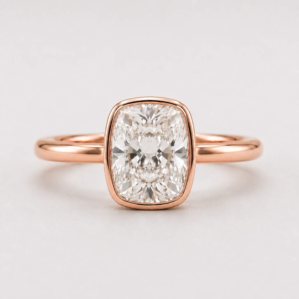 2 Ct. Lab-Grown Diamond Cushion Cut Solitaire Ring