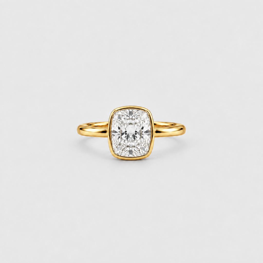 2 Ct. Lab-Grown Diamond Cushion Cut Solitaire Ring (VS-EF)