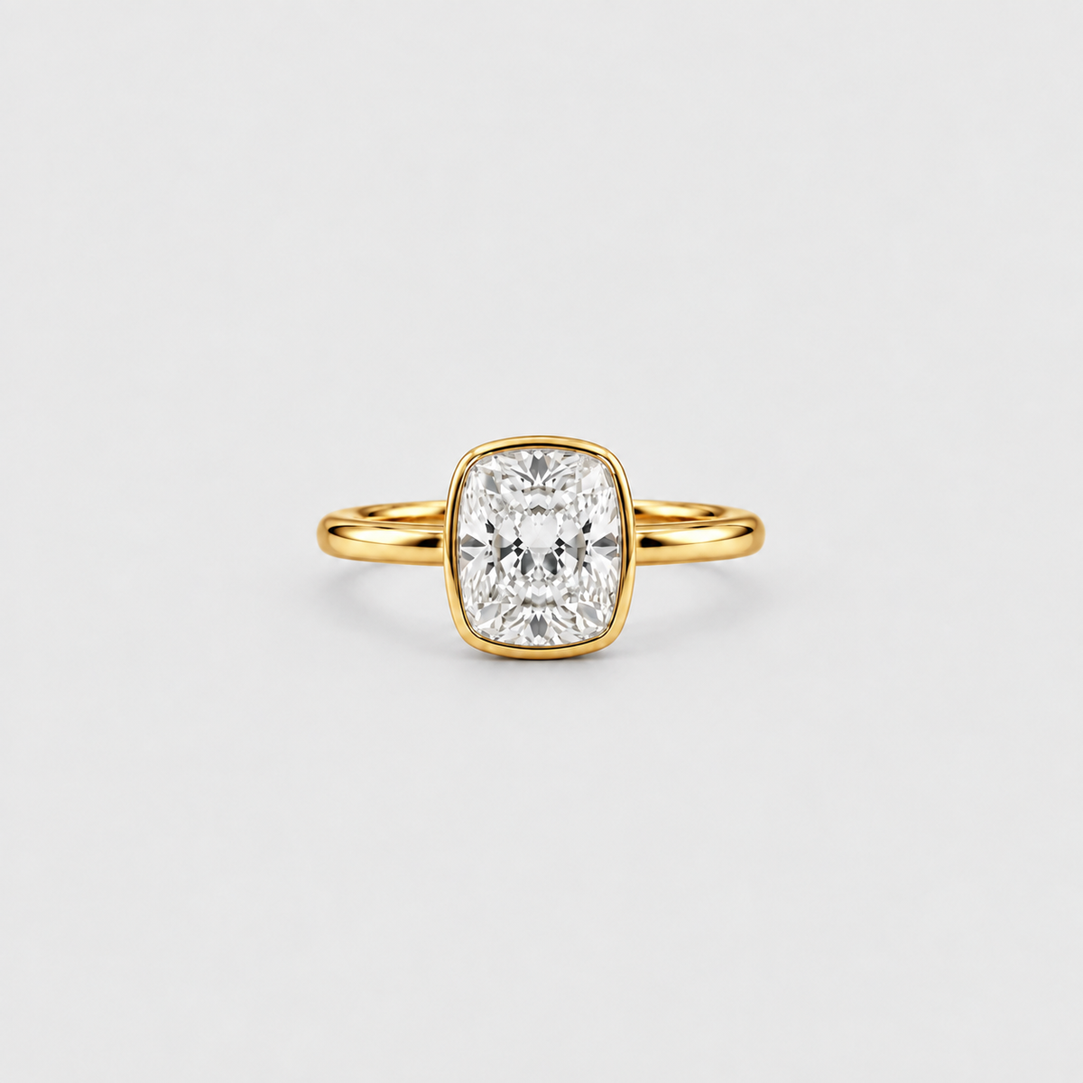 2 Ct. Lab-Grown Diamond Cushion Cut Solitaire Ring (VS-EF)
