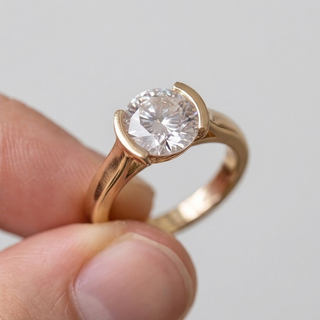 1.5 Ct. Lab-Grown Diamond Round Brilliant Cut Ring (VS-EF)