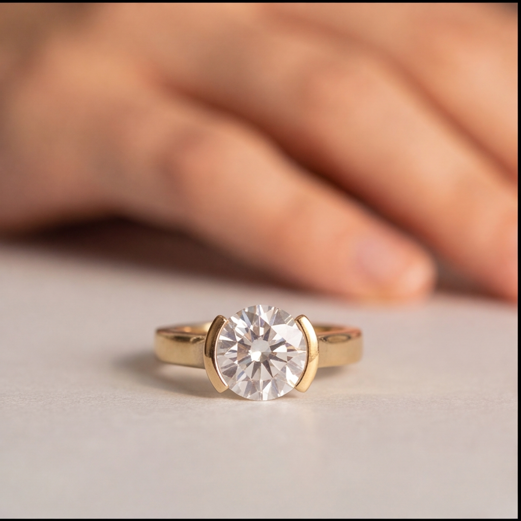 1.5 Ct. Lab-Grown Diamond Round Brilliant Cut Ring (VS-EF)