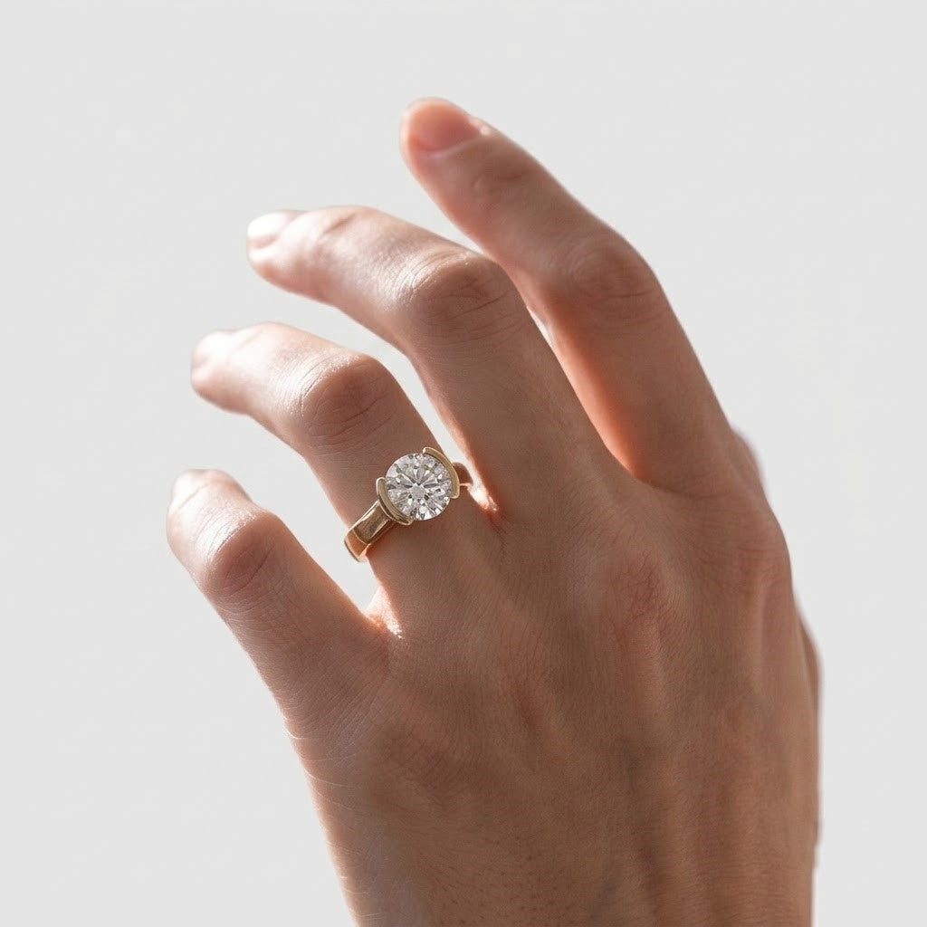 1.5 Ct. Lab-Grown Diamond Round Brilliant Cut Ring (VS-EF)