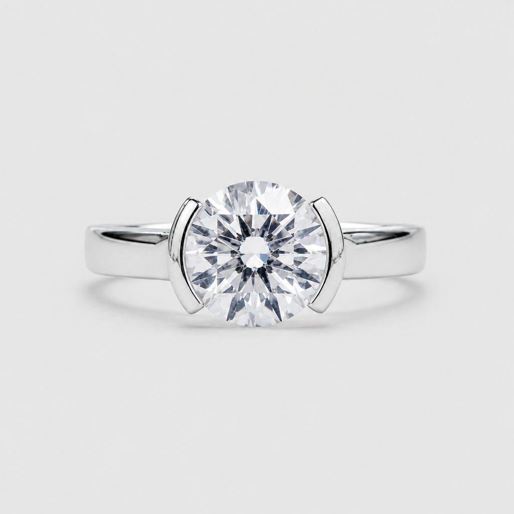 1.5 Ct. Lab-Grown Diamond Round Brilliant Cut Ring (VS-EF)