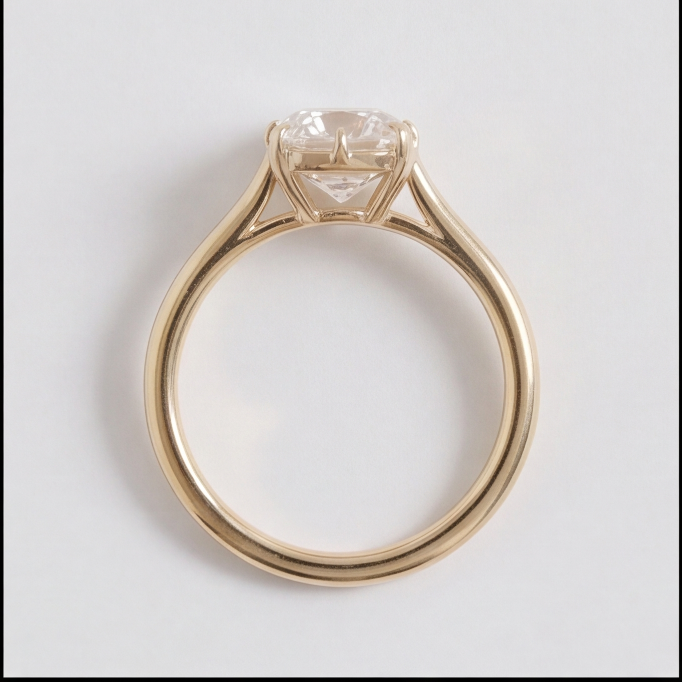 1 Ct. Lab-Grown Diamond Cushion Cut Solitaire Ring (EF-VS)