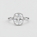 3 Ct. Lab-Grown Diamond Cushion Cut Solitaire Ring (VS-EF)