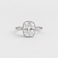 1 Ct. Lab-Grown Diamond Cushion Cut Solitaire Ring (EF-VS)