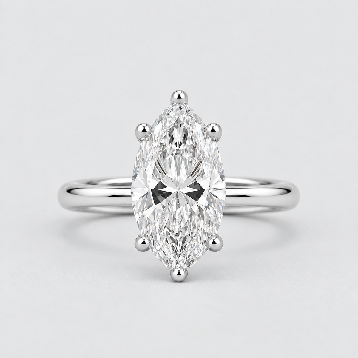 2.5 Ct. Marquise Cut Lab-Grown Diamond Solitaire Engagement Ring (VS-EF)