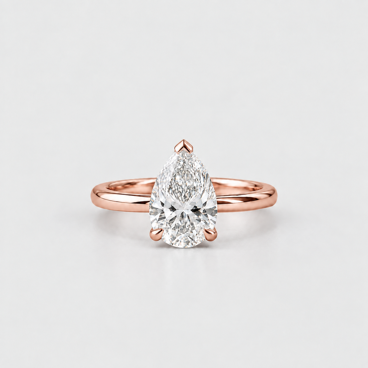 2 Ct. Lab-Grown Diamond Pear Cut Solitaire Engagement Ring (VS-EF)