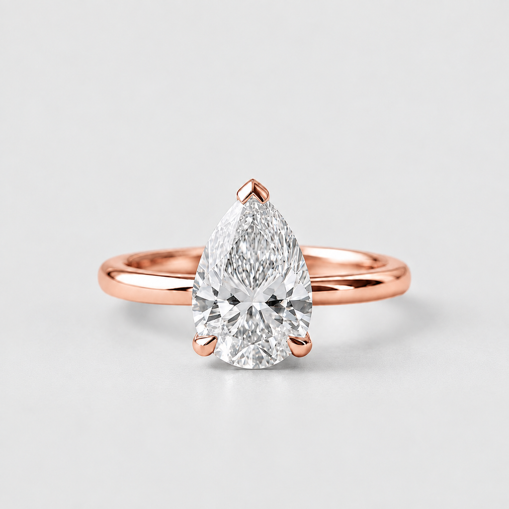 2 Ct. Lab-Grown Diamond Pear Cut Solitaire Engagement Ring (VS-EF)