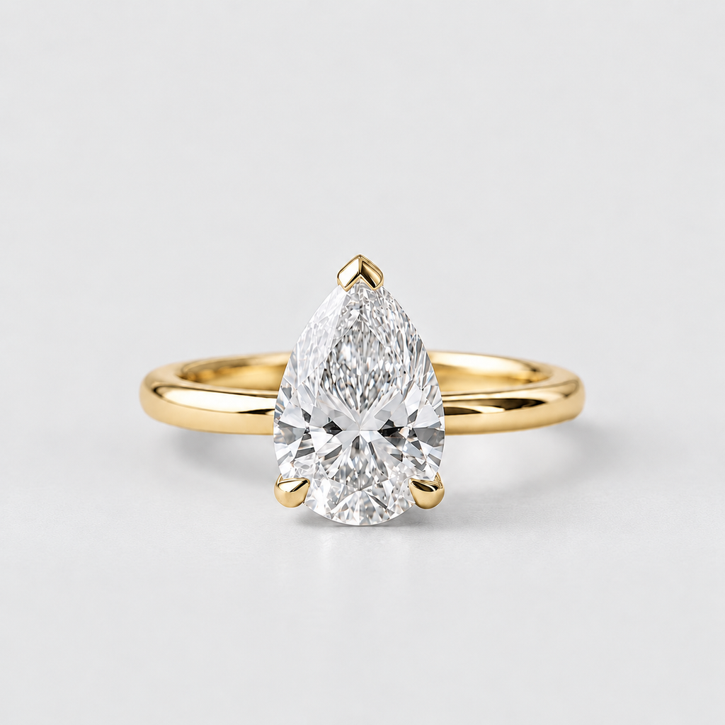 2 Ct. Lab-Grown Diamond Pear Cut Solitaire Engagement Ring (VS-EF)