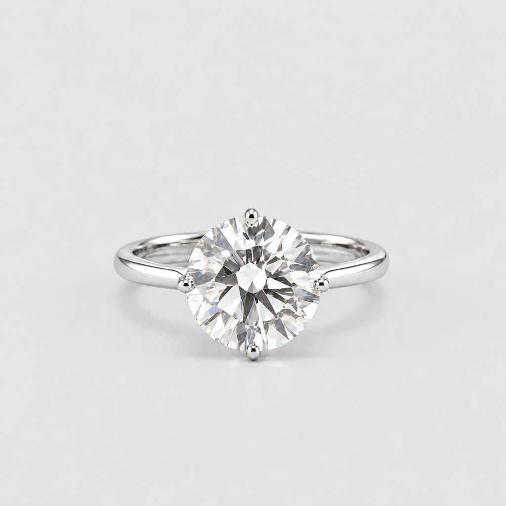 4 Ct. Lab-Grown Diamond Round Brilliant Cut Solitaire Ring (VS-EF)
