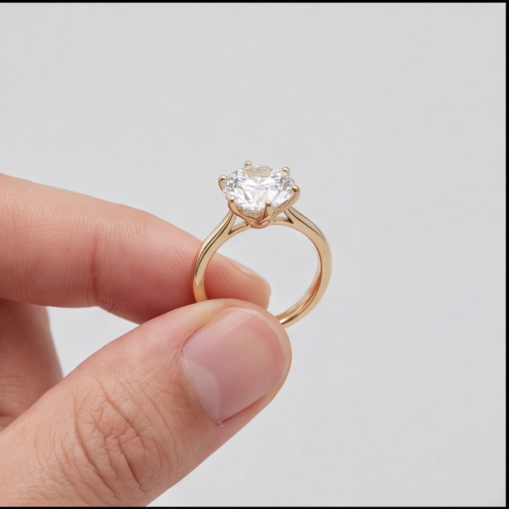 4 Ct. Lab-Grown Diamond Round Brilliant Cut Solitaire Ring (EF-VS)
