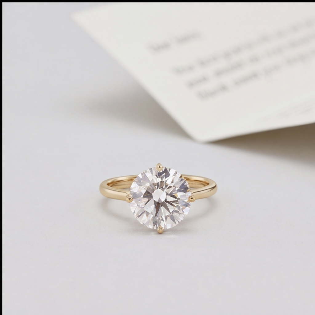 4 Ct. Lab-Grown Diamond Round Brilliant Cut Solitaire Ring (EF-VS)