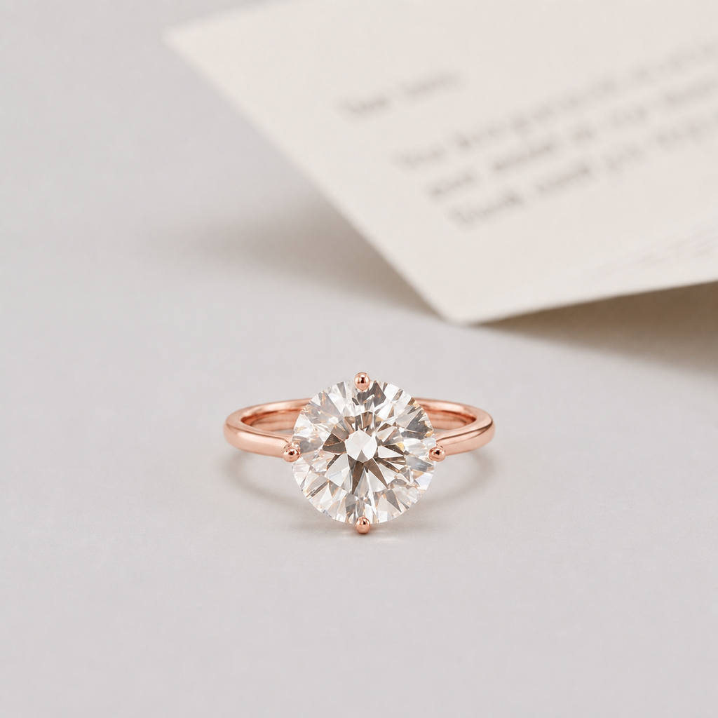 4 Ct. Lab-Grown Diamond Round Brilliant Cut Solitaire Ring (EF-VS)