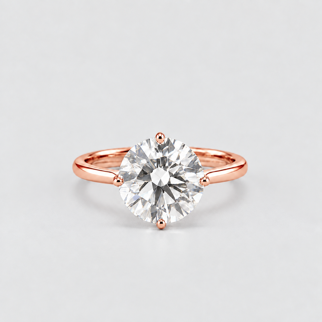 4 Ct. Lab-Grown Diamond Round Brilliant Cut Solitaire Ring (VS-EF)