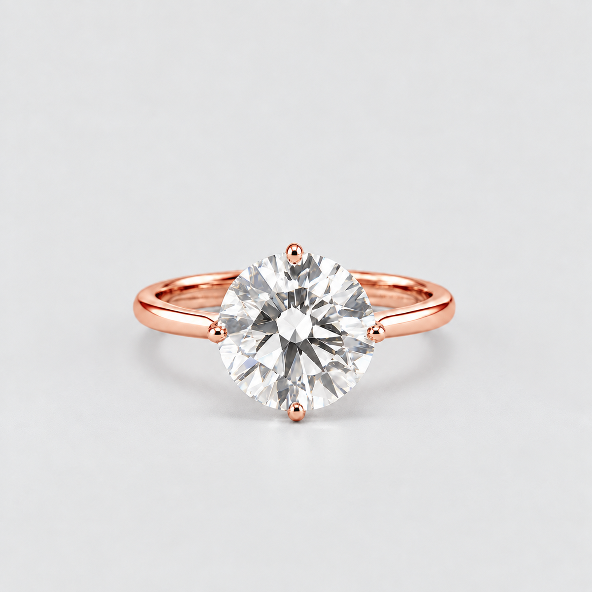 4 Ct. Lab-Grown Diamond Round Brilliant Cut Solitaire Ring (VS-EF)