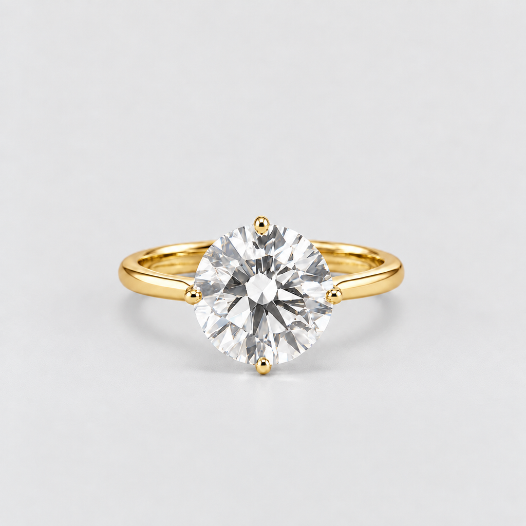 4 Ct. Lab-Grown Diamond Round Brilliant Cut Solitaire Ring (VS-EF)