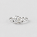 1 Ct. Lab-Grown Diamond Bypass Pear Cut Engagement Ring (VS-EF)