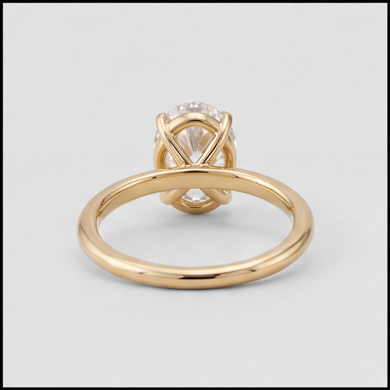 4 Ct. Lab-Grown Diamond Oval Cut Bypass Solitaire Ring (VS-EF)