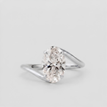4 Ct. Lab-Grown Diamond Oval Cut Bypass Solitaire Ring (VS-EF)