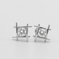 1 Ct. Round Cut Lab Grown Diamond Stud Earrings (VS-EF)