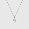 1 Ct. Lab Grown Diamond Pear Solitaire Pendent Necklace (VS-EF)