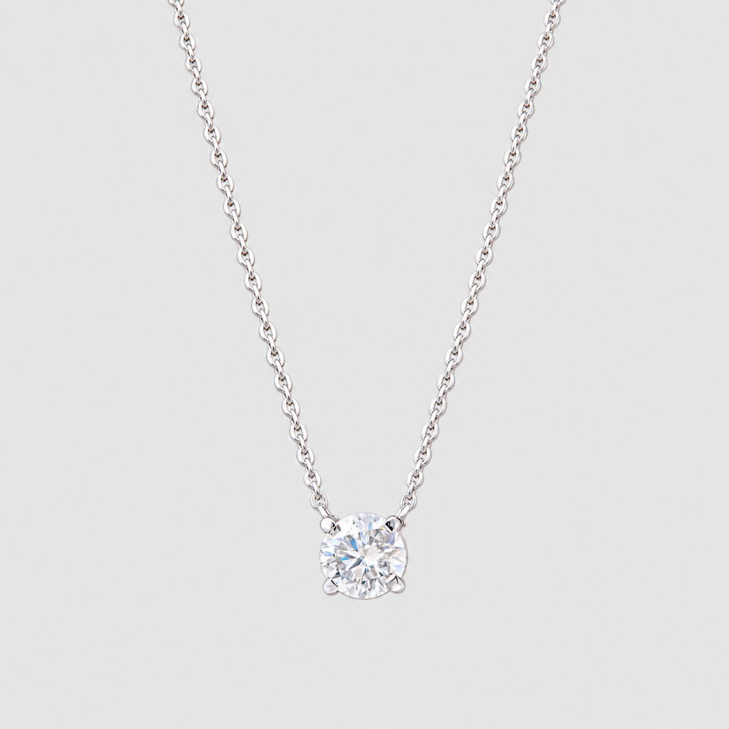 1.5 Ct. Round Solitaire Lab Grown Diamond Pendant Necklace (VS-EF)