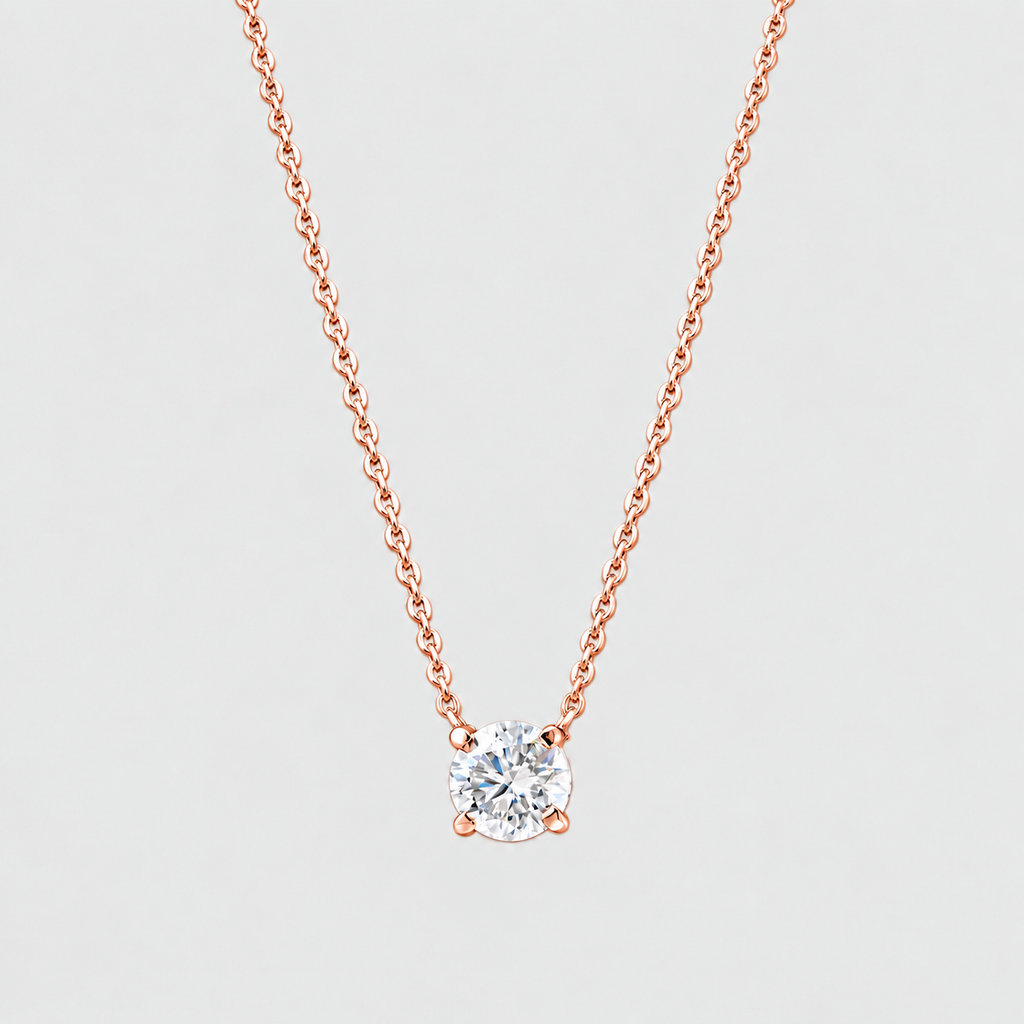 1.5 Ct. Round Solitaire Lab Grown Diamond Pendant Necklace (VS-EF)
