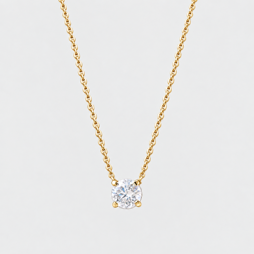 1.5 Ct. Round Solitaire Lab Grown Diamond Pendant Necklace (VS-EF)