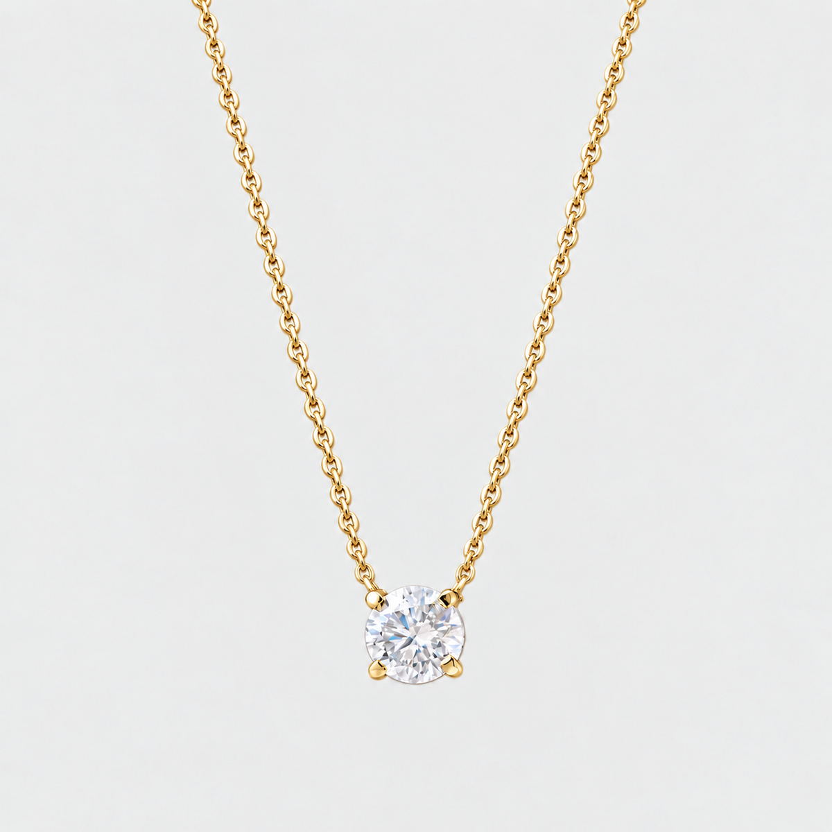 1.5 Ct. Round Solitaire Lab Grown Diamond Pendant Necklace (VS-EF)