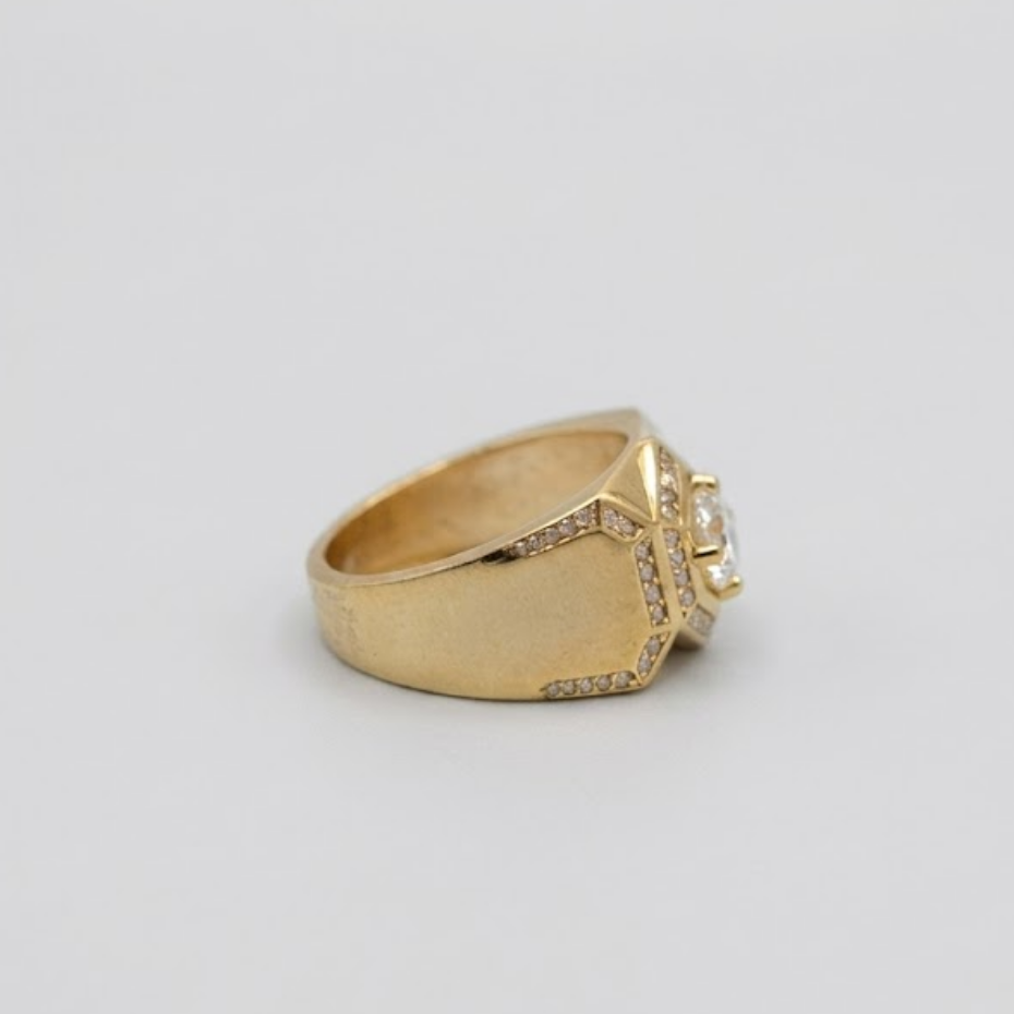 2.60 Ct Lab-Grown Diamond Round Cut Solitaire Men Ring (VS-EF)