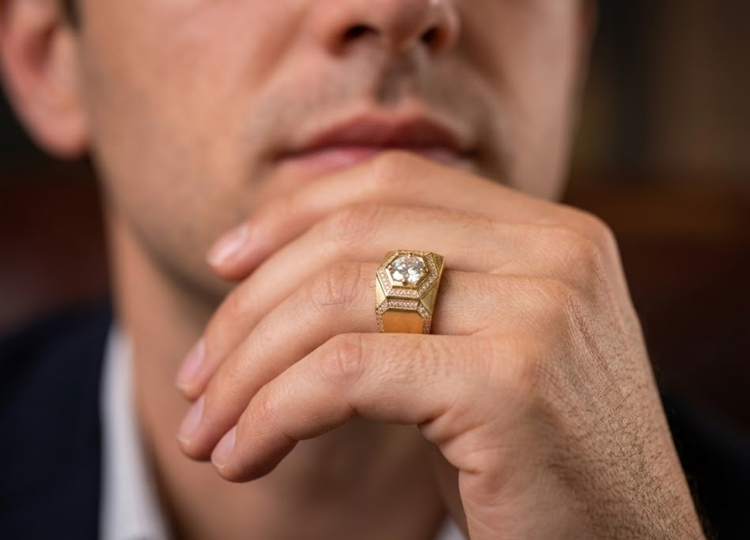 2.60 Ct Lab-Grown Diamond Round Cut Solitaire Men Ring (VS-EF)
