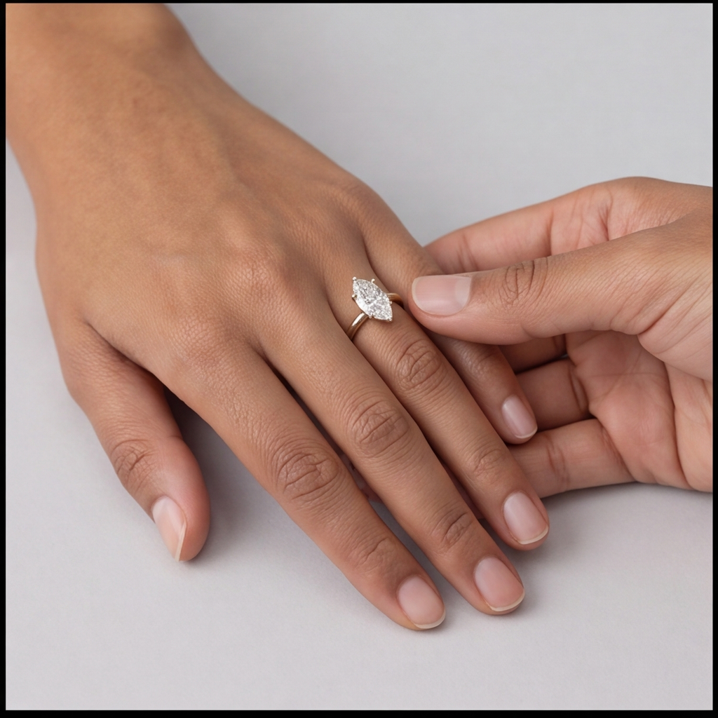 2.00 Ct. (VS-EF) Marquise Cut Lab-Grown Diamond Solitaire Engagement Ring for Women