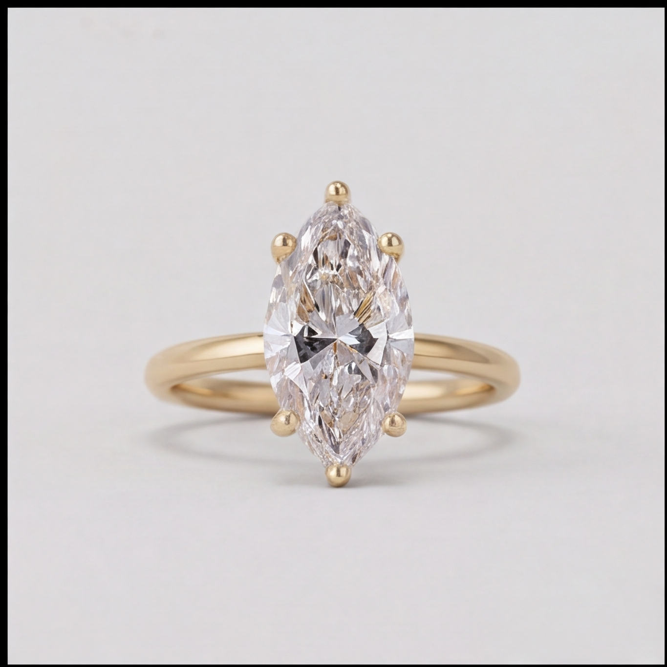 2.00 Ct. (VS-EF) Marquise Cut Lab-Grown Diamond Solitaire Engagement Ring for Women