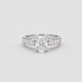 1.50 Ct. Lab-Grown Diamond Oval Cut Solitaire With Accent Ring (VS-EF)